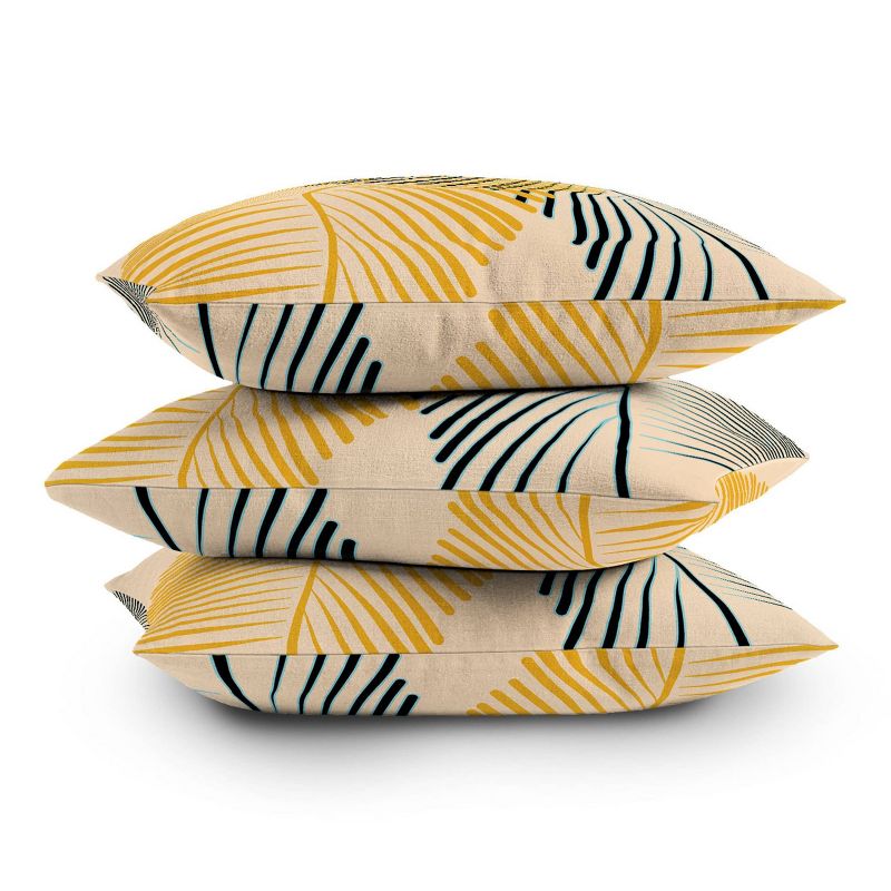 Mirimo Two Palm Leaves Outdoor Throw Pillow Yellow/Cream - Deny Designs, 4 of 5