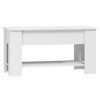 vidaXL Coffee Table White Engineered wood Adjustable Armrests - 3 of 4
