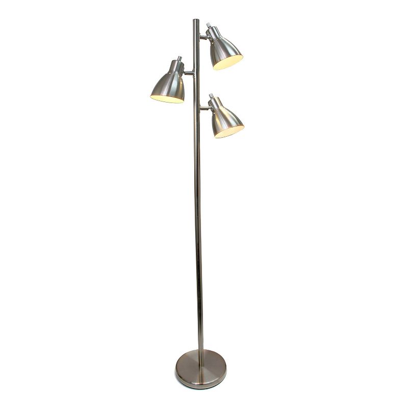  64" Traditional 3 Light Metal Floor Lamp with Adjustable Spotlight Shades - Creekwood Home, 2 of 7