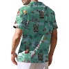 Men's Hawaiian Short - Sleeve Shirt, Classic Aloha Button - Down, Casual Beach Party Vacation Top - 2 of 4