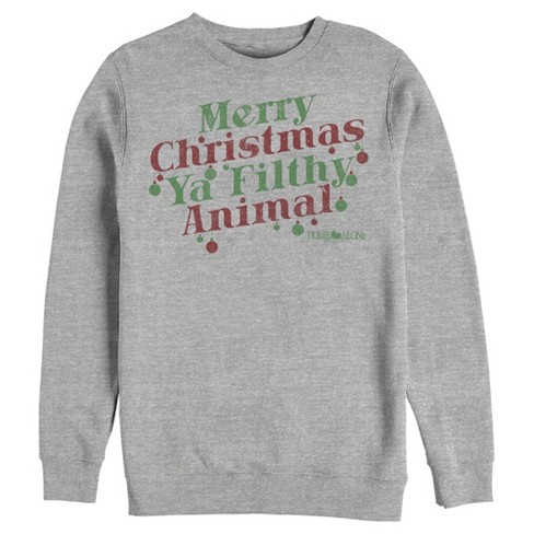 Men s Home Alone Distressed Merry Christmas Ya Filthy Animal Sweatshirt Target