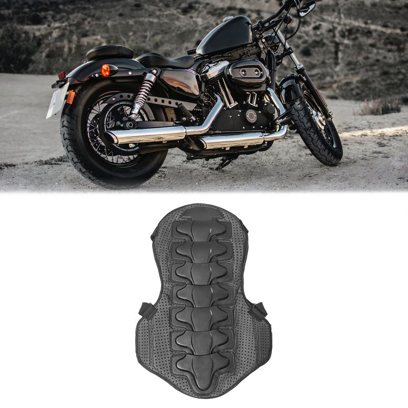 Unique Bargains Motorcycle Street Sport Bike Protective Armor Back Jacket Protector Guard Black 22.8 x 15.7 inches, 2 of 5