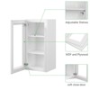 LOVMOR 15"W*12"D*30"H Plywood Kitchen Wall Cabinet without Glass in Shaker White - 3 of 4