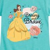 Girls' - Disney Princess - Belle Brainy and Brave Fitted Short Sleeve Graphic T-Shirt - 2 of 4