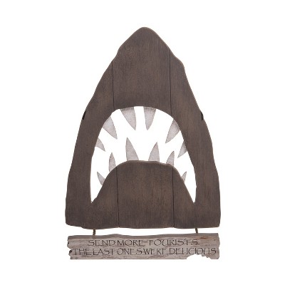 Beachcombers Shark Send More Tourists Sign 8.75 x 0.39 x 13.2 Inches.