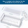 BRINJOY Dish Drying Rack for Small Kitchen Counter, Stainless Steel, Utensil Holder & Tray, Rustproof Narrow Dish Rack for Pot & Pan, Plate (Silver) - 3 of 4