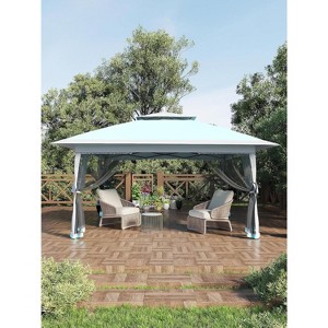 13x13ft Outdoor Gazebo with Mosquito Net, Perfect for Parties, Weddings, Dining & Backyard Events - 1 of 4