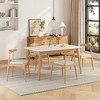 5-Piece Dining Set with Kitchen Table and 4 Upholstered Chairs - 3 of 4