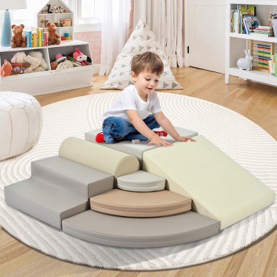 JUJABU 7-Piece Soft Foam Climbing Blocks for Toddlers