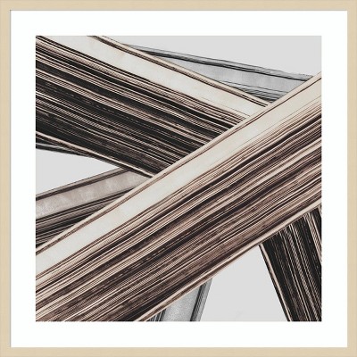 Bold Impressions I 33" Brown Framed Abstract Print