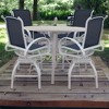 Courtyard Casual Santa Fe 5 pc Balcony Height 48" Round Dining Set  Includes one 48" Balcony Table and Four Balcony Swivel Stools - 2 of 4