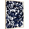 32" x 42" Indigo Swirls II by Jodi Fuchs Framed Canvas Wall Art Print - Amanti Art - 2 of 4