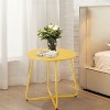 Simple Trending Outdoor and Indoor End Table for Garden Balcony Yard, Yellow - 2 of 4