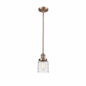 Bell - 1 Light Stem Hung Mini Pendant In Industrial Style-10 Inches Tall and 5 Inches Wide - 1 of 1