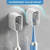 Attop Toothbrush Holders for Bathroom【Innovation Single Slot Design】 2PCS Toothbrush Holder Wall Mounted with Cover for Shower for Family & Travel - 2 of 4