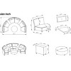 Outdoor Fan-Shaped Sectional Sofa Set, 6-Person Sofa Set with Round Table and Side Table,  PE Rattan Sofa with Foam Cushions–Cuddlewood - 3 of 4