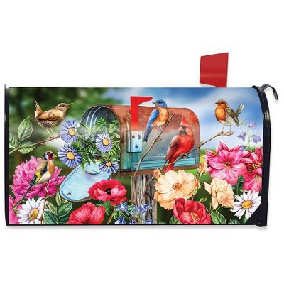 Briarwood Lane Mailbox Cover  - Standard Size - Birds and Mailbox Spring For Spring Mailbox Cover