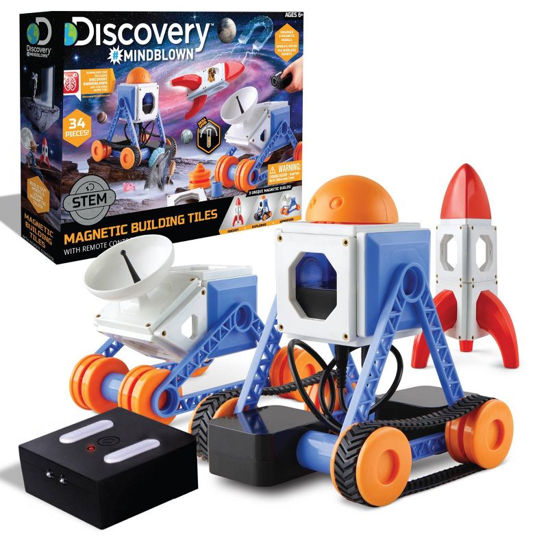 Discovery #Mindblown Magnetic Building Tiles Building with Remote Control, 1 of 12