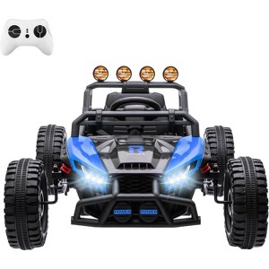 24V Kids Electric UTV, Kids Ride-on Toy Vehicle, 130W Powerful Electric Vehicle with Remote Control, LED Lights, Shock Absorber, Music - 1 of 4