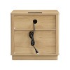 Gulches Natural Modern Bedside Table with Storage Drawer, 21.65"L x 15.75"W x 21.65"H Compact Nightstand, Minimalist Furniture - 4 of 4