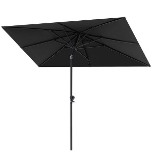 Crestlive Products 9 x 5 FT Patio Outdoor Umbrella  Rectangular Tilting Parasol Waterproof Black - 1 of 4
