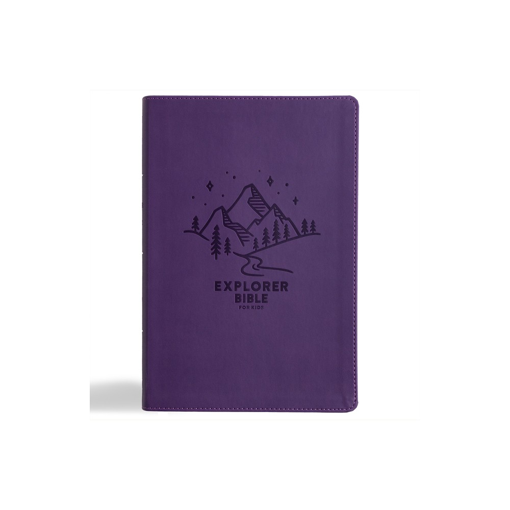 KJV Explorer Bible for Kids, Purple Leathertouch - by Holman Bible Publishers (Leather Bound)