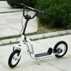 Maggift Kick Scooters Youth Scooter Front and Rear Caliper Dual Brakes Inflatable Front Wheel Ride on Toy for Age 5+, White, 47.25"*22.75"*33.5" - 2 of 4