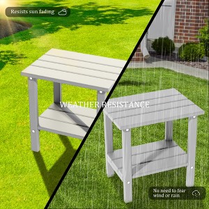 Yardgrace All Weather Space Saving HDPE Double Layer Coffee Table - 1 of 4