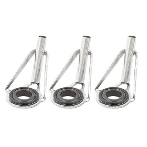 Unique Bargains Angling Fishing Pole Rod Repair Guide Tip 5.12mm Diameter Eyelet 3pcs - 1 of 4