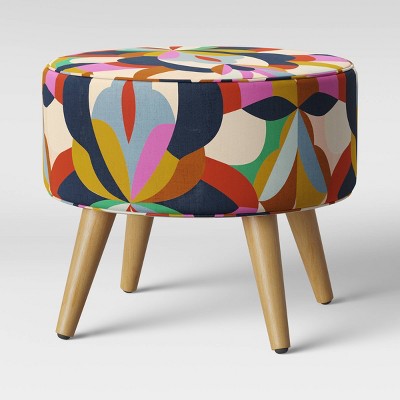 Riverplace Round Cone Leg Ottoman Bold 