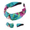 Unique Bargains Women's Elegant Knotted Printed Wide Hairband 6.50"x4.92" Green Purple 1 Pc - 3 of 3