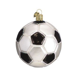 Old World Christmas Blown Glass Ornament for Christmas Tree, Soccer Ball - 1 of 4