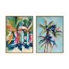 Kate and Laurel Sylvie Surf and Sand and Tropical Palms Study Framed Canvas Art Set by Rachel Christopoulos - 2 of 4