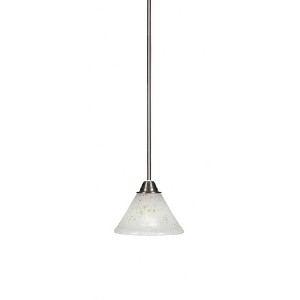 Toltec Lighting Paramount 1 - Light Pendant in  Brushed Nickel with 7" Gold Ice Shade - 1 of 1