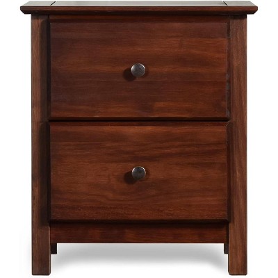 ORRD 2 Drawer Nightstand, Cherry Veneer Solid Wood