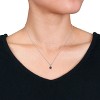 EVERLY JEWELRY | Sterling Silver Pendant with Created Gemstone – Multiple Stone Options - 2 of 4
