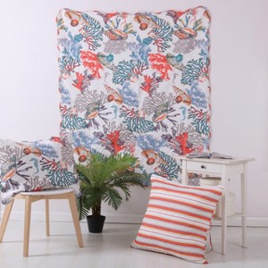 Greenland Home Fashions Atlantis Coral Throw – 50"x60", Reversible Microfiber Blanket, Cotton-Blend Fill, Machine Washable - 1 of 4