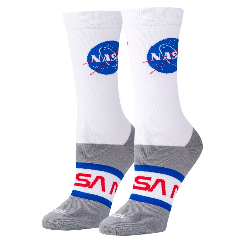 Cool Socks, Nasa Badges, Funny Novelty Socks, Medium, 1 of 6
