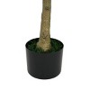 GlasFlength Artificial Plants Artificial Rubber Tree Artificial Olive Tree Faux Plants for Indoor Home Decoration, Green, 30"*30"*71" - 4 of 4