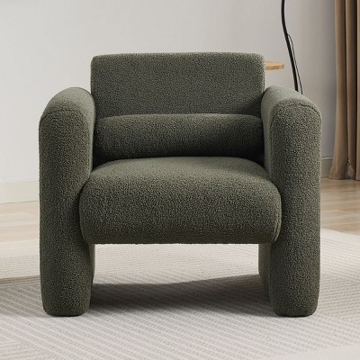 Modern  Accent Chair,Comfortable Armchairs For Reading,Leisure Chairs,Dining Arm Chairs Upholstered,Target Accent Chairs With Pillow-Cuddlewood