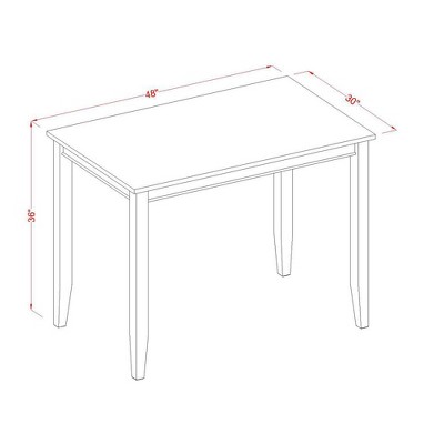 Buckland Mahogany Finish 30"x48" Counter Height Extendable Table