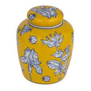 Decorative Ceramic Ginger Jar with Lid - 1 of 4