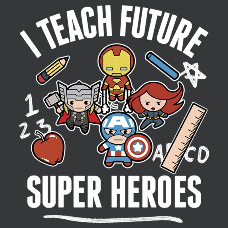 Men's Marvel Avengers Classic I Teach Super Heroes T-Shirt, 2 of 8