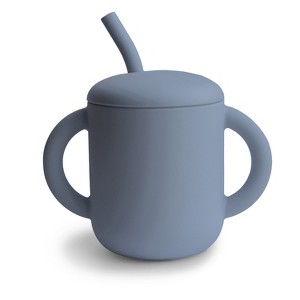Mushie Silicone Training Cup + Straw - 1 of 4