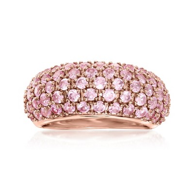 Ross-Simons 2.50 ct. t.w. Pave Pink Sapphire Ring in 14kt Rose Gold