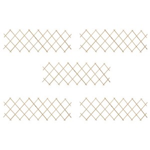 vidaXL Trellis Fences Garden Trellis Lattice Fence for Outdoor Fence Firwood - 1 of 4