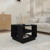 vidaXL Coffee Table Black Engineered wood Small Coffee Table Square - 3 of 4