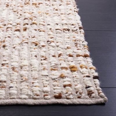 Ivory Flat Woven Handmade Wool 8' x 10' Area Rug
