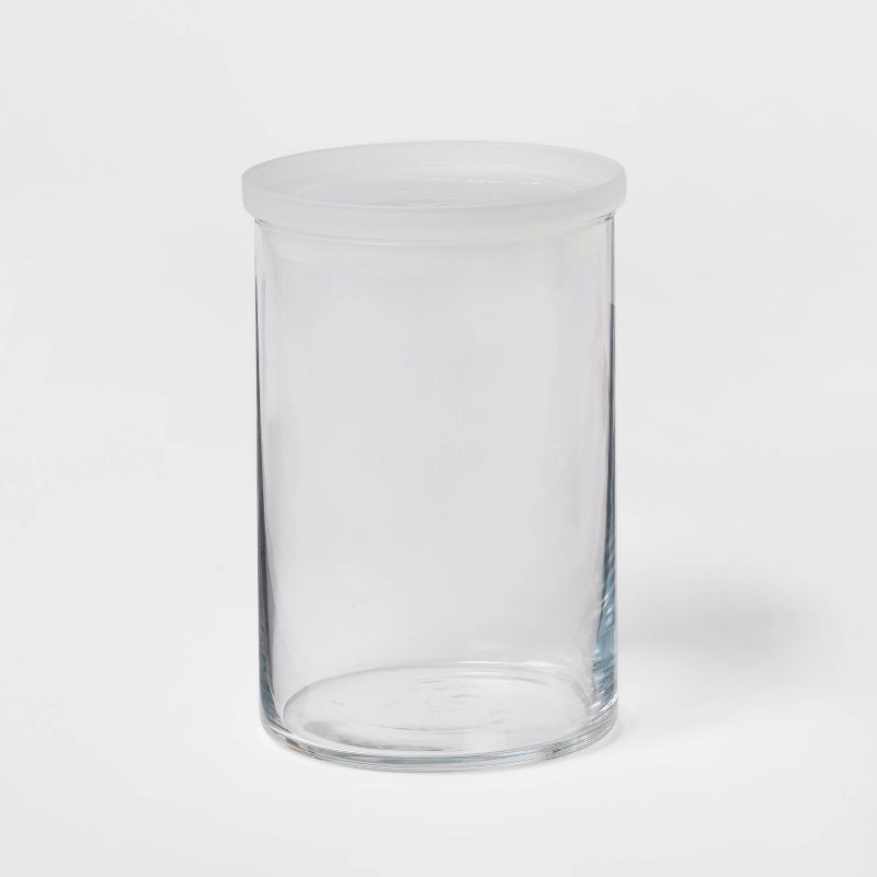 37.9 fl oz Glass Large Stackable Jar with Plastic Lid - Made By Design&#8482;, 1 of 5