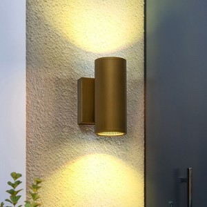 LLHZSY 7" RGB LED Outdoor Wall Light Sconces Up and Down 2-Light Fixture for House Porch Patio Garage - 1 of 4